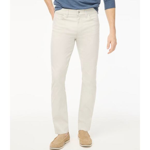 J.Crew Straight 5-Pocket Tech Pants Mens 32x30 Stone Gray Straight Leg Zip Fly - Picture 1 of 7
